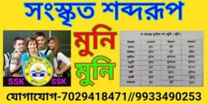 সংস্কৃত শব্দরূপ মুনি
