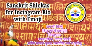 Sanskrit Shlokas for Instagram Bio with Emoji